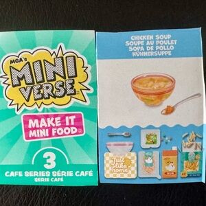 Chicken noodle soup Café series 3
Mini verse make it mini food